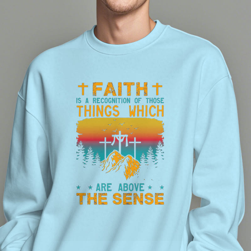 Christianartworkshop Colored Style Faith Is A Recognition Fleece Lined Polyester Sweatshirt - image 2
