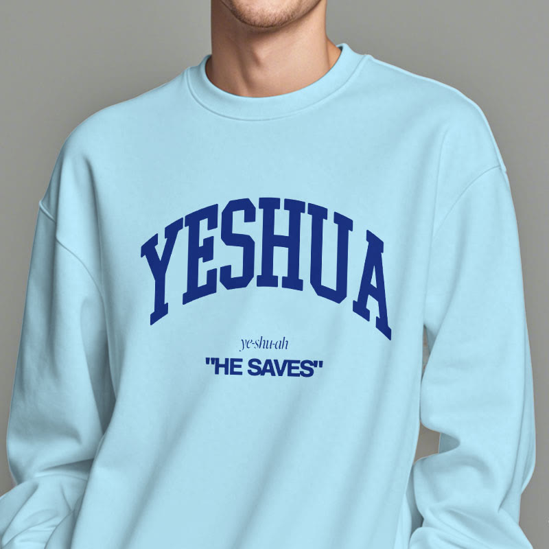 Christianartworkshop Classic Style Yeshua He Saves Fleece Lined Polyester Sweatshirt - image 29