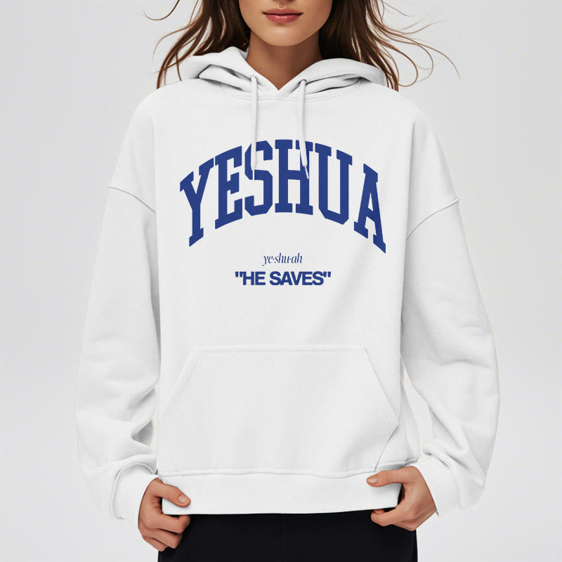 Christianartworkshop Classic Style Yeshua He Saves Fleece Lined Polyester Hoodie - image 14