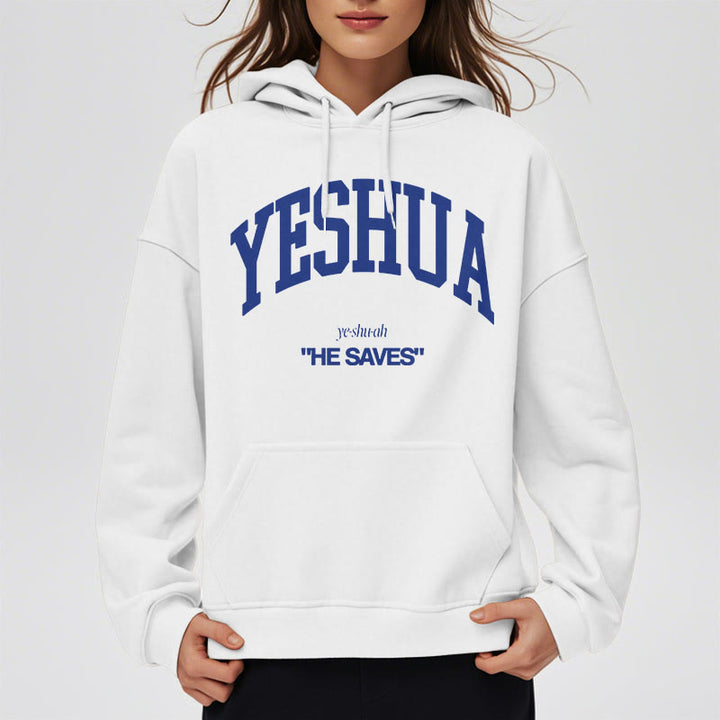 Christianartworkshop Classic Style Yeshua He Saves Fleece Lined Polyester Hoodie - image 14