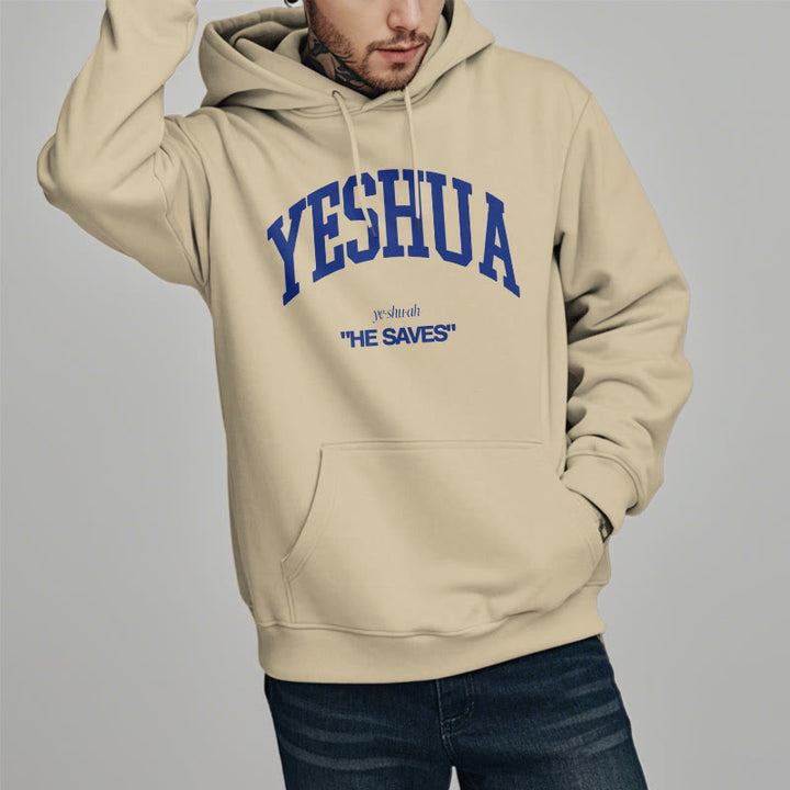 Christianartworkshop Classic Style Yeshua He Saves Fleece Lined Polyester Hoodie - image 18