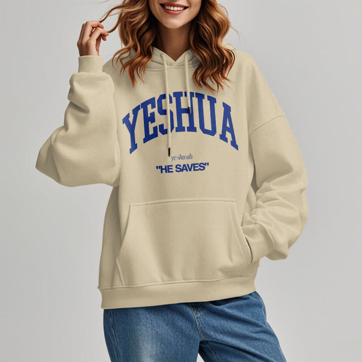 Christianartworkshop Classic Style Yeshua He Saves Fleece Lined Polyester Hoodie - image 18
