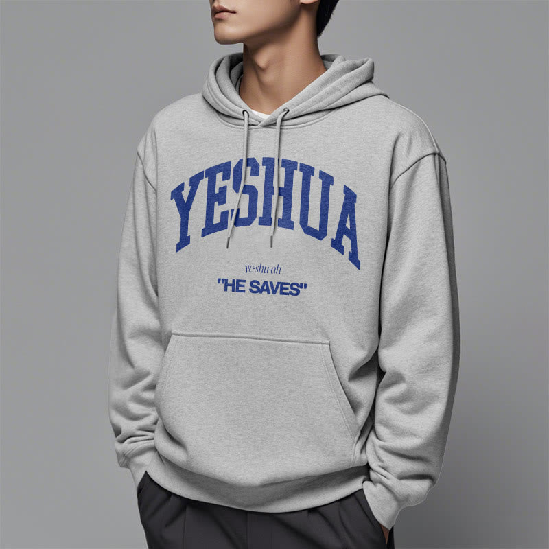 Christianartworkshop Classic Style Yeshua He Saves Fleece Lined Polyester Hoodie - image 8