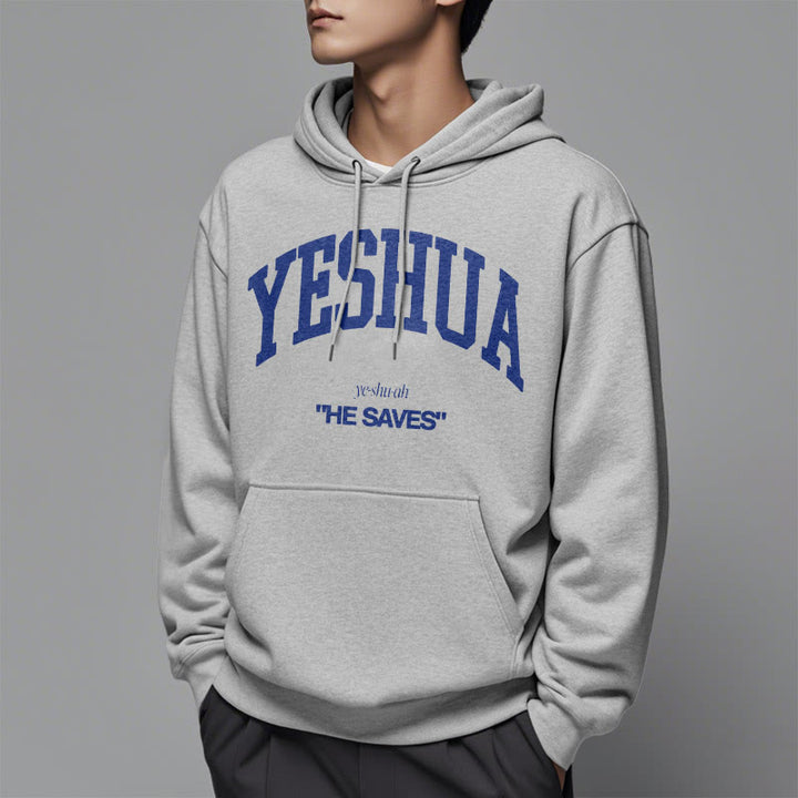 Christianartworkshop Classic Style Yeshua He Saves Fleece Lined Polyester Hoodie - image 8