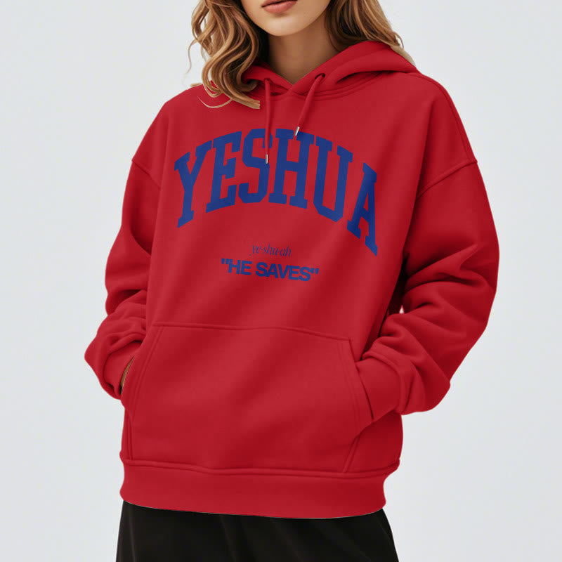 Christianartworkshop Classic Style Yeshua He Saves Fleece Lined Polyester Hoodie - image 38
