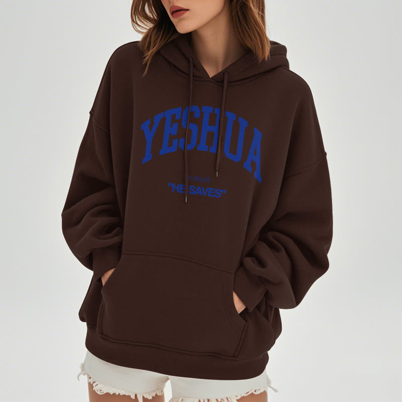 Christianartworkshop Classic Style Yeshua He Saves Fleece Lined Polyester Hoodie - image 23