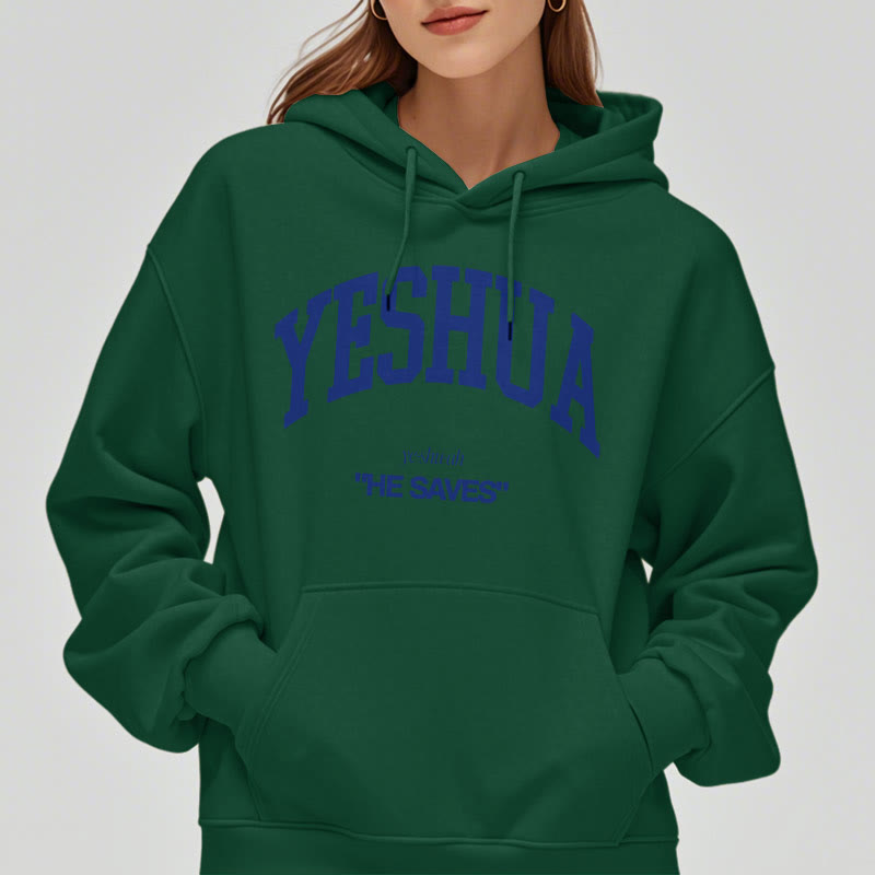 Christianartworkshop Classic Style Yeshua He Saves Fleece Lined Polyester Hoodie - image 29