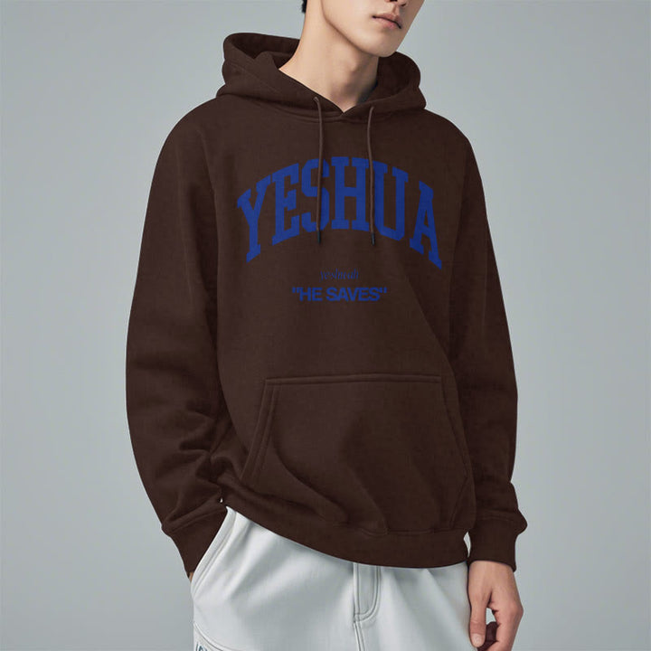 Christianartworkshop Classic Style Yeshua He Saves Fleece Lined Polyester Hoodie - image 24