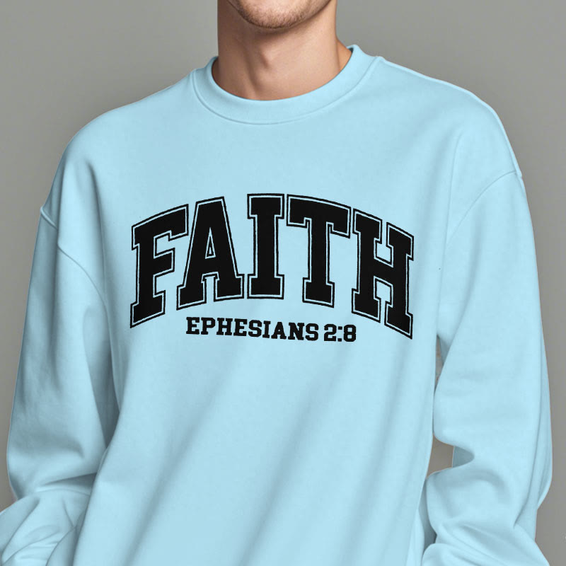 Christianartworkshop Modern Style Faith Ephesians 2 : 8 Fleece Lined Polyester Sweatshirt - image 29
