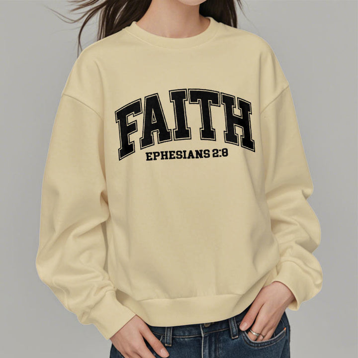 Christianartworkshop Modern Style Faith Ephesians 2 : 8 Fleece Lined Polyester Sweatshirt - image 19