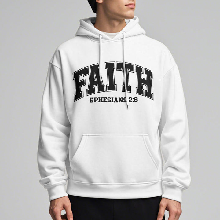 Christianartworkshop Modern Style Faith Ephesians 2 : 8 Fleece Lined Polyester Hoodie - image 13