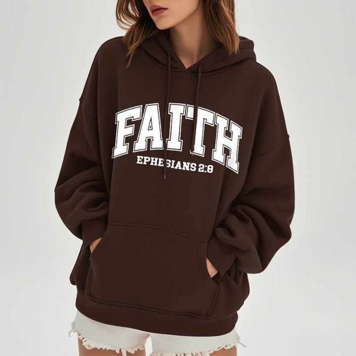 Christianartworkshop Modern Style Faith Ephesians 2 : 8 Fleece Lined Polyester Hoodie - image 23