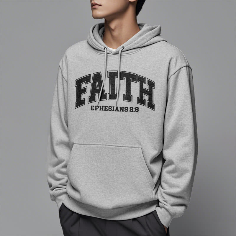 Christianartworkshop Modern Style Faith Ephesians 2 : 8 Fleece Lined Polyester Hoodie - image 39