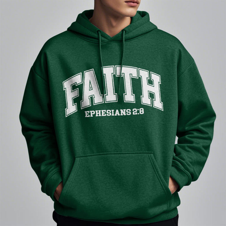 Christianartworkshop Modern Style Faith Ephesians 2 : 8 Fleece Lined Polyester Hoodie - image 28