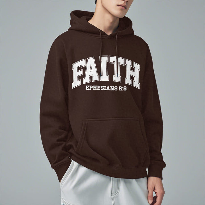 Christianartworkshop Modern Style Faith Ephesians 2 : 8 Fleece Lined Polyester Hoodie - image 24