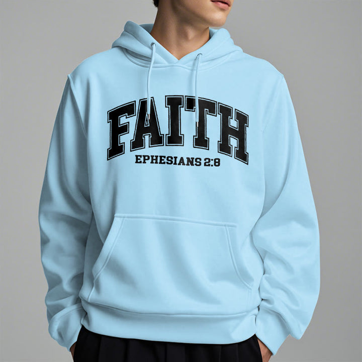 Christianartworkshop Modern Style Faith Ephesians 2 : 8 Fleece Lined Polyester Hoodie - image 33