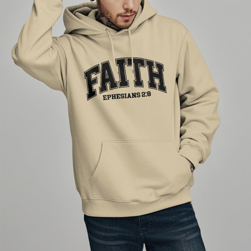 Christianartworkshop Modern Style Faith Ephesians 2 : 8 Fleece Lined Polyester Hoodie - image 18
