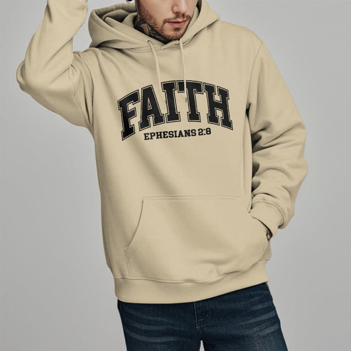 Christianartworkshop Modern Style Faith Ephesians 2 : 8 Fleece Lined Polyester Hoodie - image 18