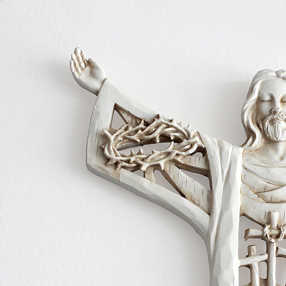 Christianartworkshop Classic Style Crafted Jesus Arms Opened Figure Desktop Decorations Ornament - image 2