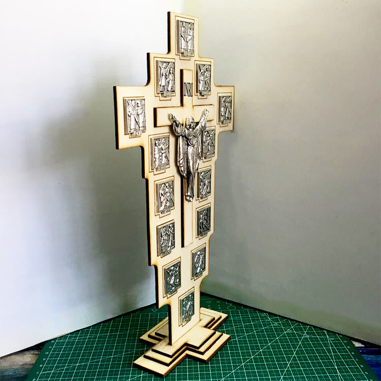 Christianartworkshop Classic Style Crafted Crucifix Cross Jesus Figure Desktop Decorations Ornament - image 3
