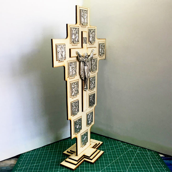 Christianartworkshop Classic Style Crafted Crucifix Cross Jesus Figure Desktop Decorations Ornament - image 3