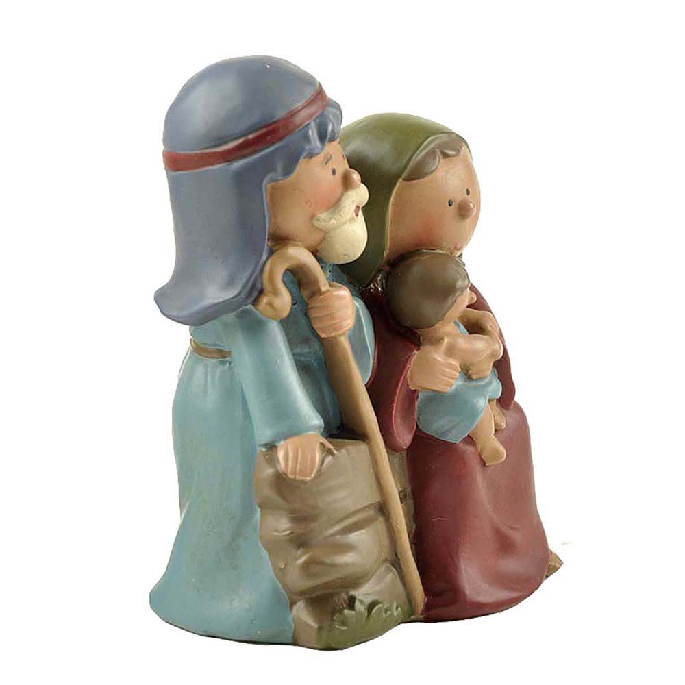 Christianartworkshop Cartoon Style Sculpture of Holy Family Resin Stereoscopic Desktop Ornaments - image 2
