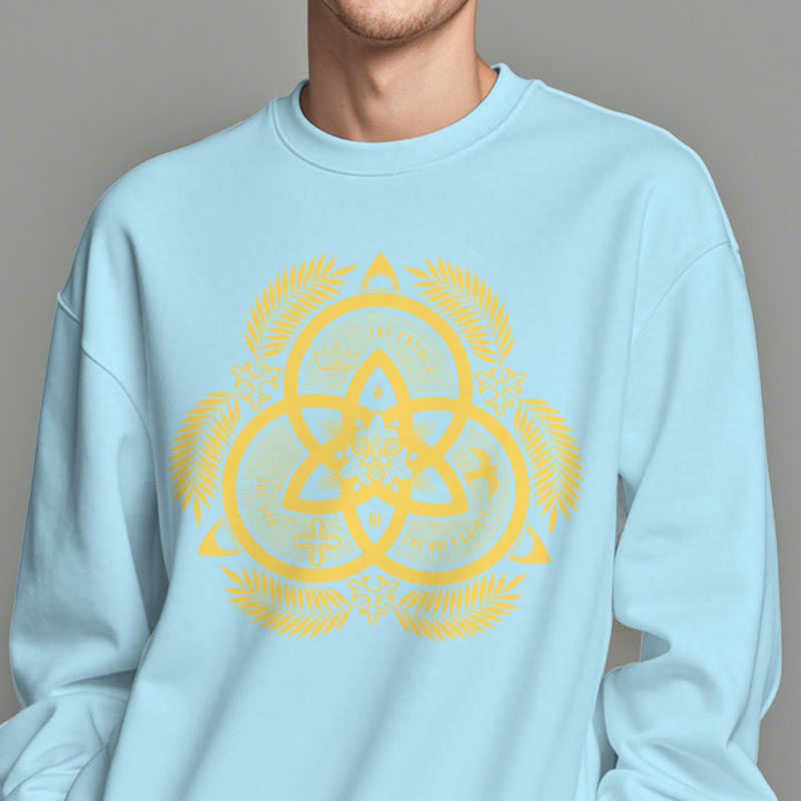 Christianartworkshop Classic Style Divine Unity Gold Sacred Emblem Fleece Lined Polyester Sweatshirt - image 28