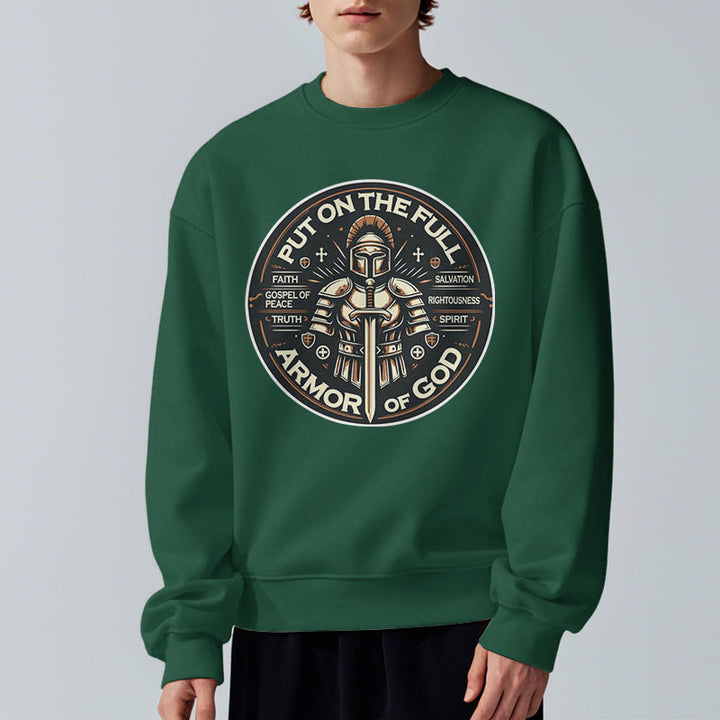 Christianartworkshop Modern Style Put On The Full Armor of God Fleece Lined Polyester Sweatshirt - image 23