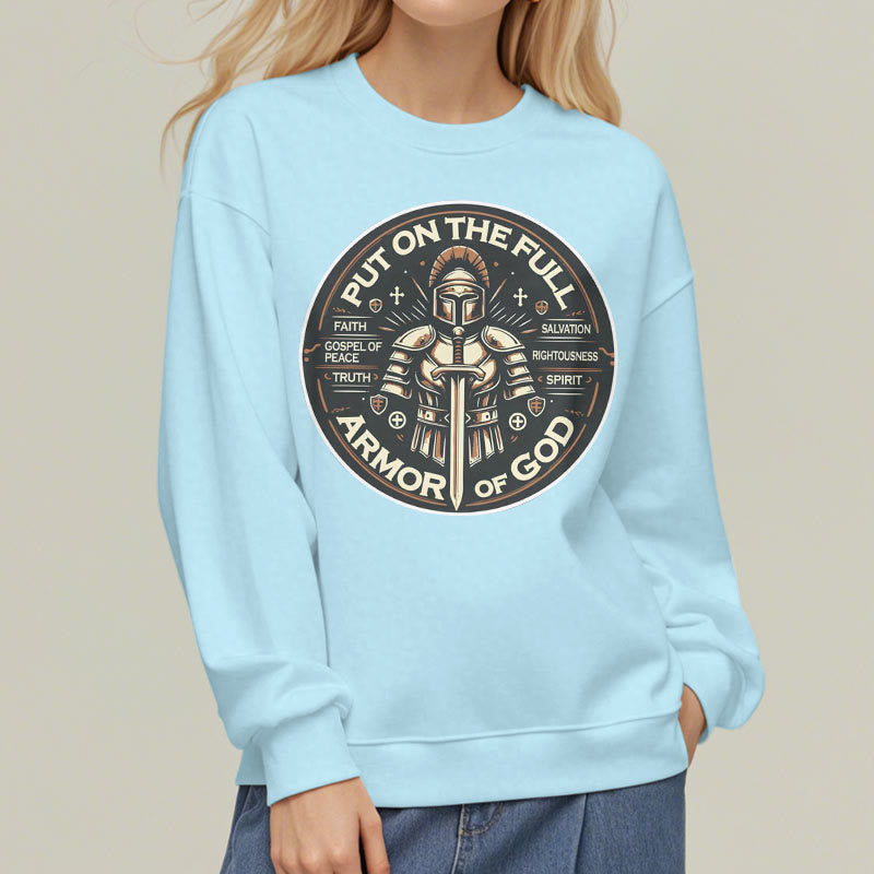 Christianartworkshop Modern Style Put On The Full Armor of God Fleece Lined Polyester Sweatshirt - image 28