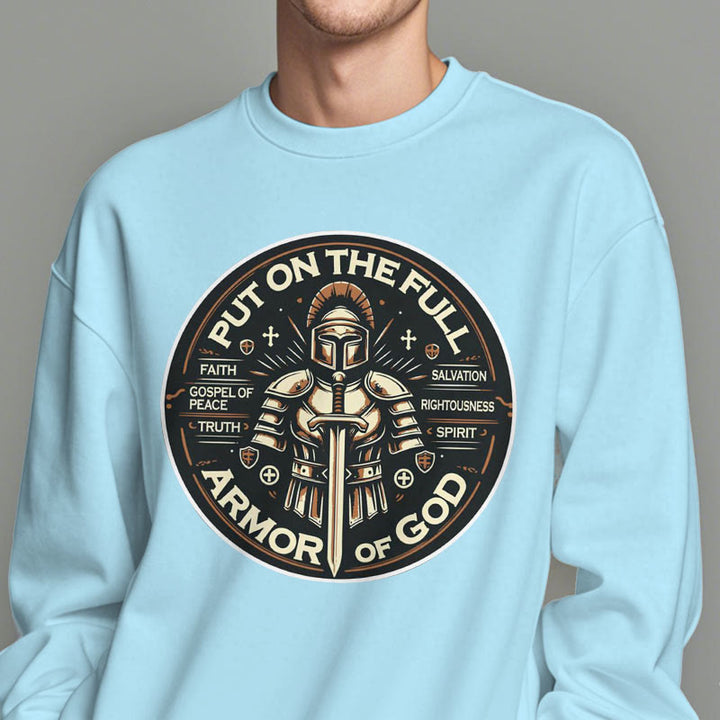 Christianartworkshop Modern Style Put On The Full Armor of God Fleece Lined Polyester Sweatshirt - image 29