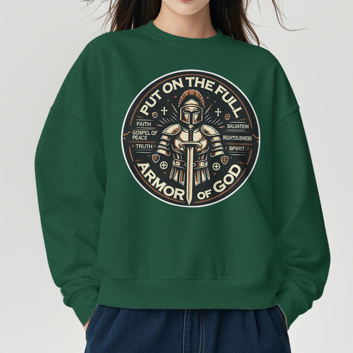 Christianartworkshop Modern Style Put On The Full Armor of God Fleece Lined Polyester Sweatshirt - image 24