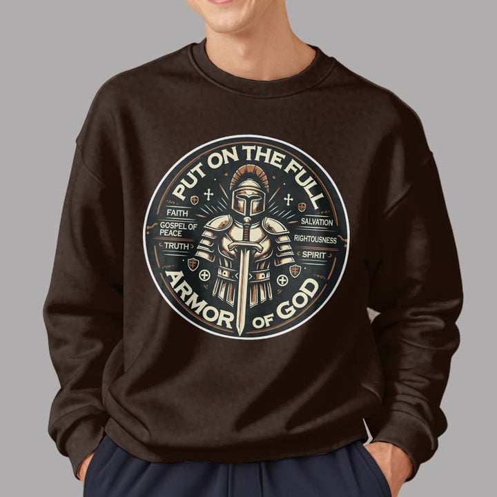 Christianartworkshop Modern Style Put On The Full Armor of God Fleece Lined Polyester Sweatshirt - image 17
