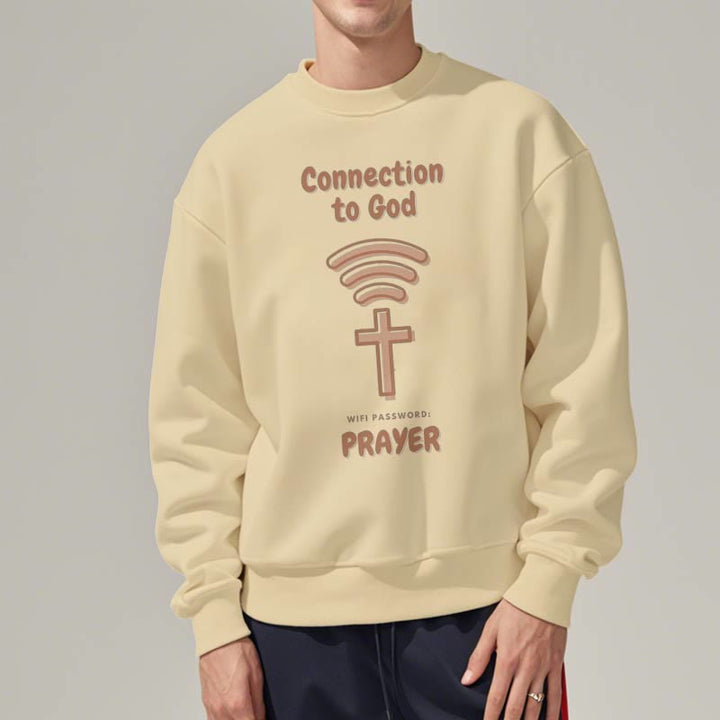 Christianartworkshop Modern Style Prayer Connection To God Fleece Lined Polyester Sweatshirt - image 18