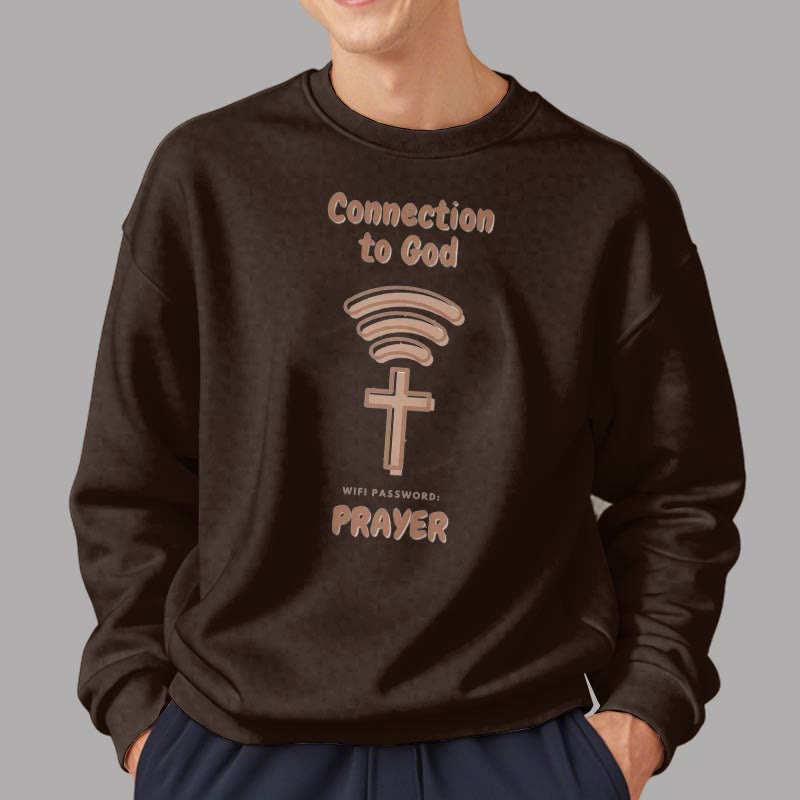 Christianartworkshop Modern Style Prayer Connection To God Fleece Lined Polyester Sweatshirt - image 23