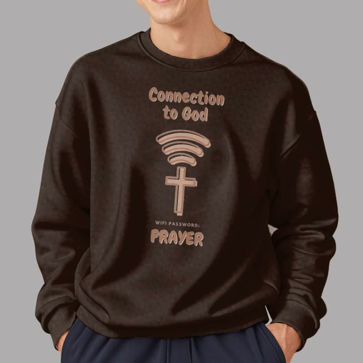 Christianartworkshop Modern Style Prayer Connection To God Fleece Lined Polyester Sweatshirt - image 23