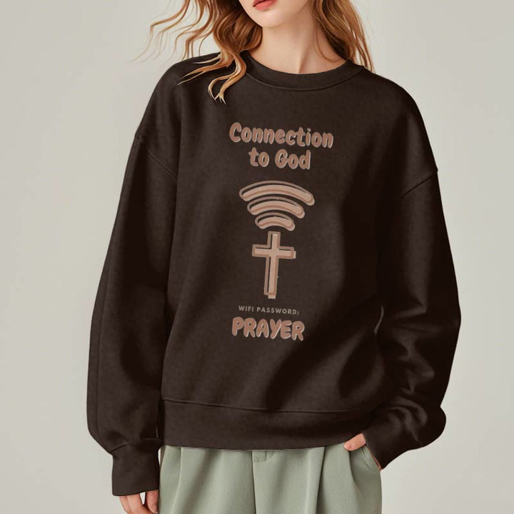Christianartworkshop Modern Style Prayer Connection To God Fleece Lined Polyester Sweatshirt - image 24