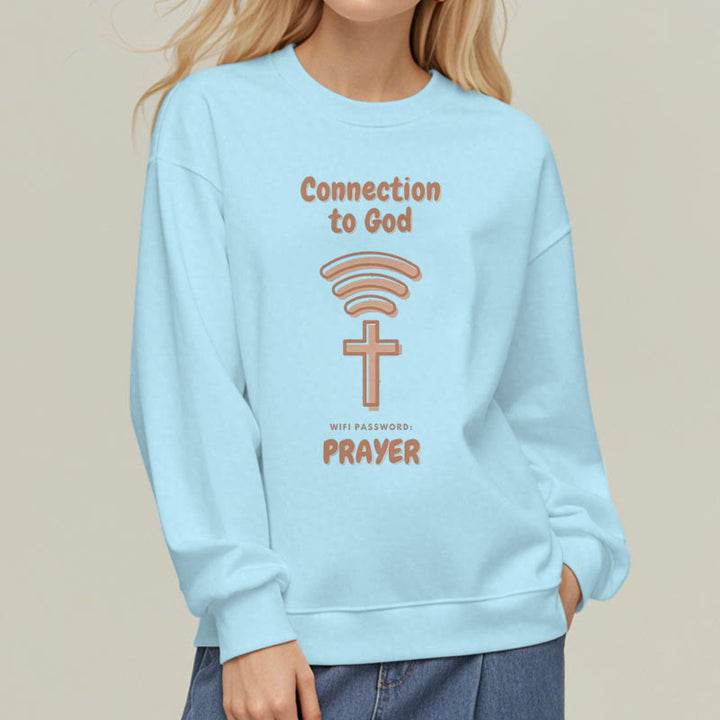 Christianartworkshop Modern Style Prayer Connection To God Fleece Lined Polyester Sweatshirt - image 28