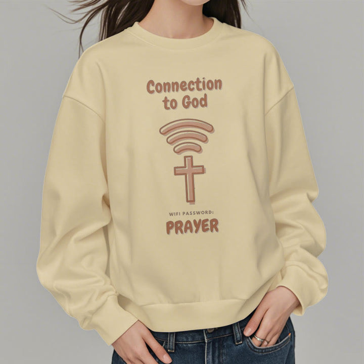 Christianartworkshop Modern Style Prayer Connection To God Fleece Lined Polyester Sweatshirt - image 18