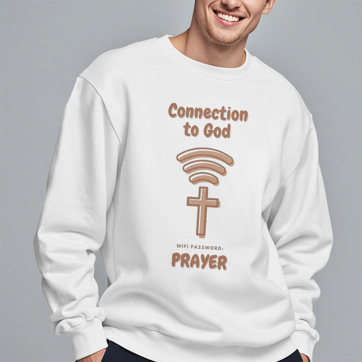 Christianartworkshop Modern Style Prayer Connection To God Fleece Lined Polyester Sweatshirt - image 14