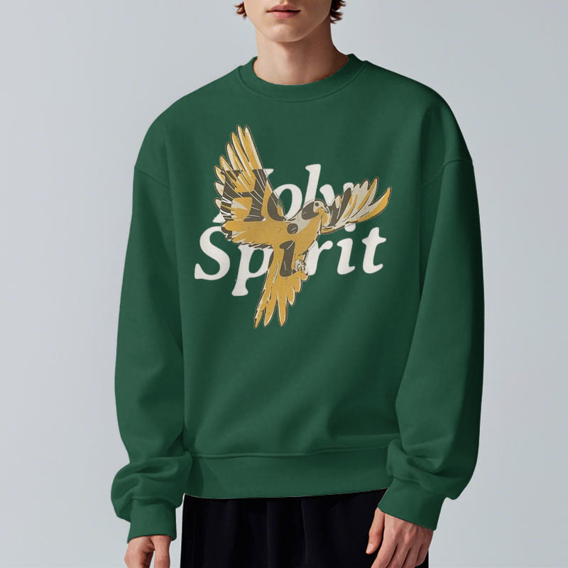 Christianartworkshop Classic Style Holy Spirit Flying Dove Fleece Lined Polyester Sweatshirt - image 24