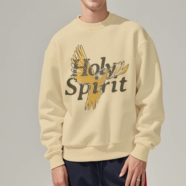 Christianartworkshop Classic Style Holy Spirit Flying Dove Fleece Lined Polyester Sweatshirt - image 14