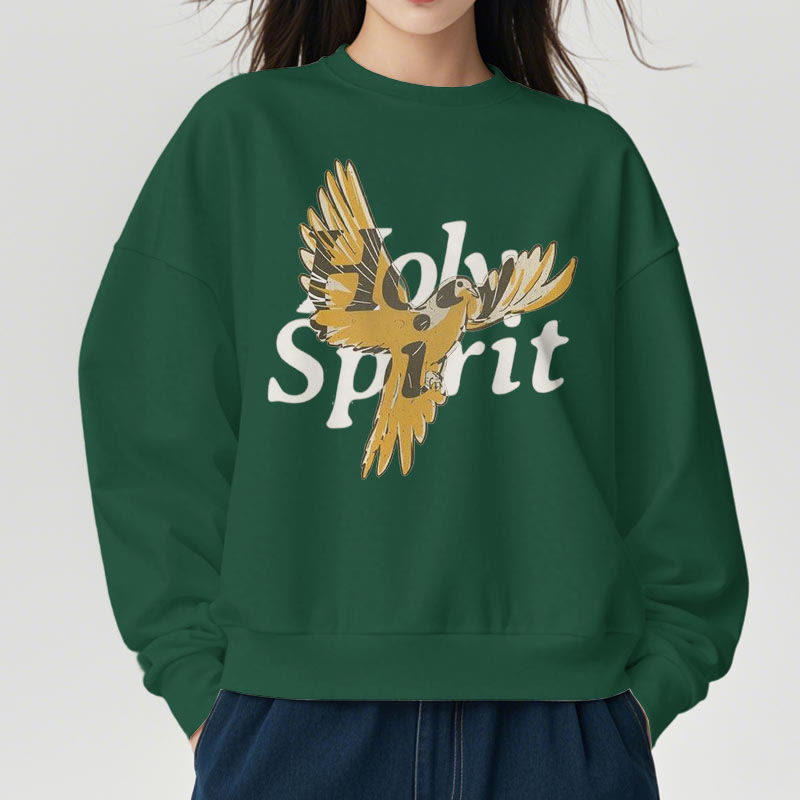 Christianartworkshop Classic Style Holy Spirit Flying Dove Fleece Lined Polyester Sweatshirt - image 23