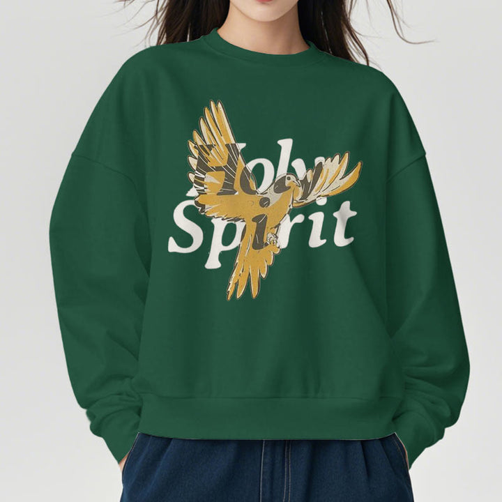 Christianartworkshop Classic Style Holy Spirit Flying Dove Fleece Lined Polyester Sweatshirt - image 23