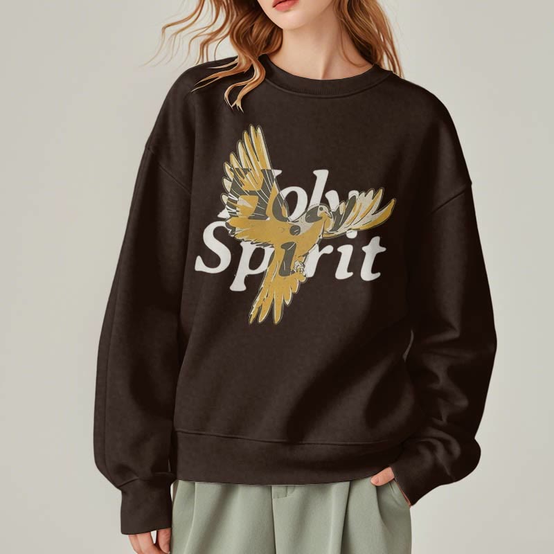 Christianartworkshop Classic Style Holy Spirit Flying Dove Fleece Lined Polyester Sweatshirt - image 18