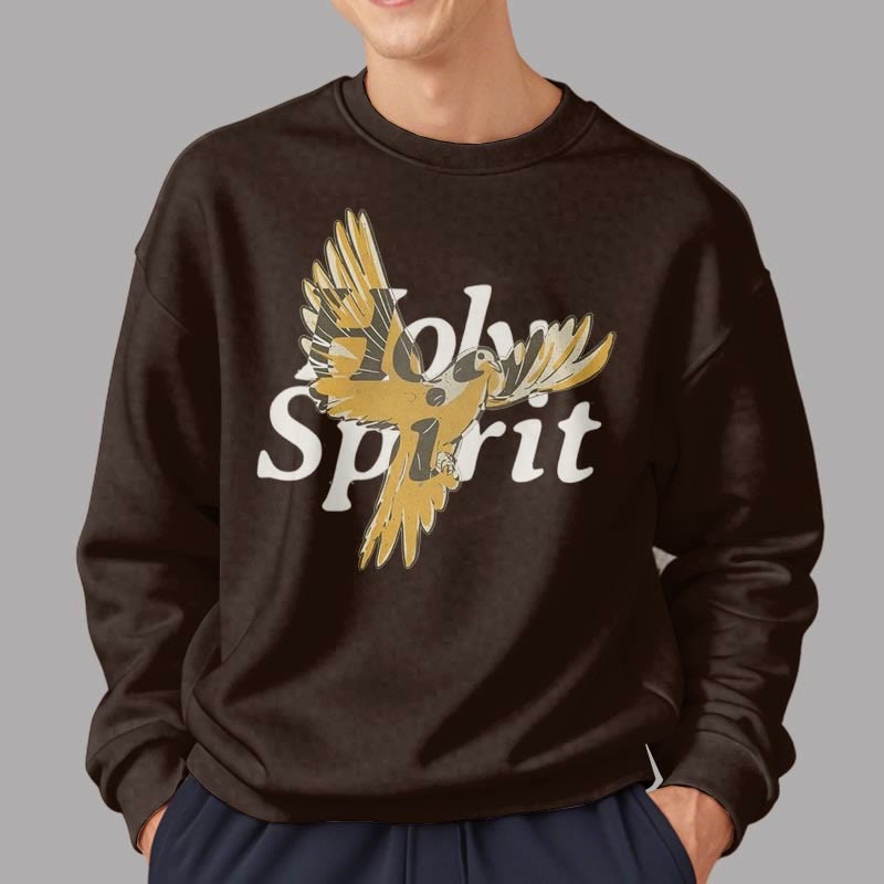 Christianartworkshop Classic Style Holy Spirit Flying Dove Fleece Lined Polyester Sweatshirt - image 18