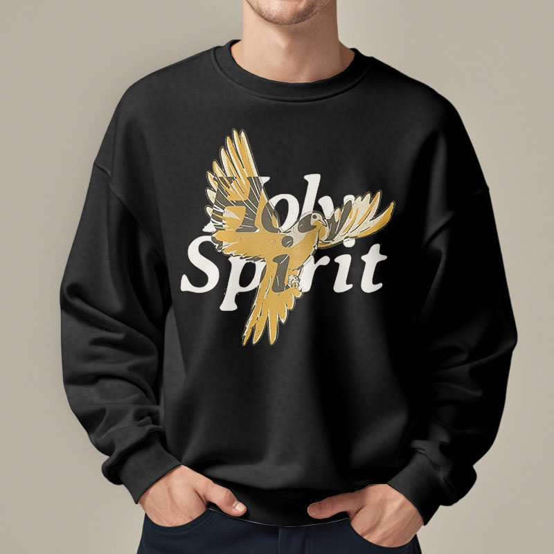 Christianartworkshop Classic Style Holy Spirit Flying Dove Fleece Lined Polyester Sweatshirt - image 2