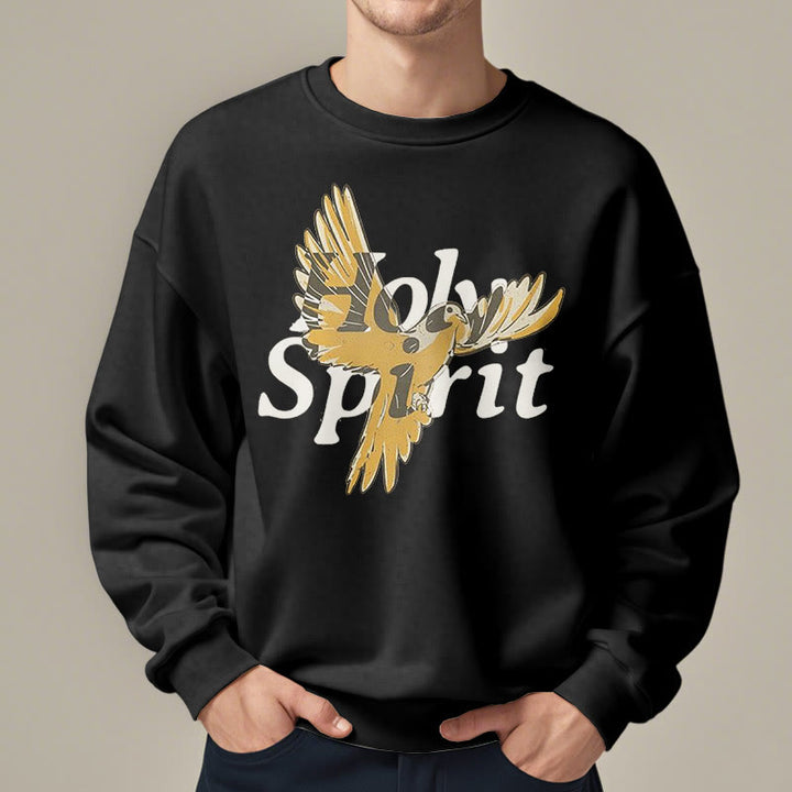 Christianartworkshop Classic Style Holy Spirit Flying Dove Fleece Lined Polyester Sweatshirt - image 2