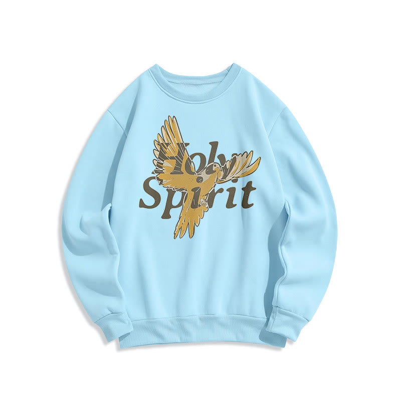 Christianartworkshop Classic Style Holy Spirit Flying Dove Fleece Lined Polyester Sweatshirt - Blue - 2XL - image 26