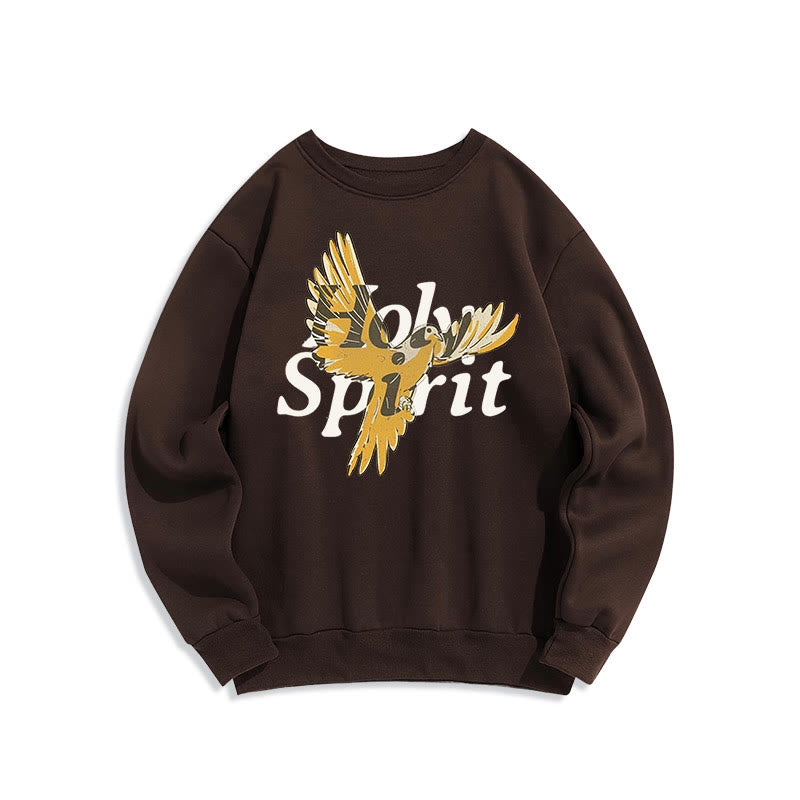 Christianartworkshop Classic Style Holy Spirit Flying Dove Fleece Lined Polyester Sweatshirt - Brown - 2XL - image 15