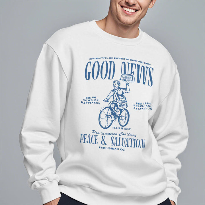 Christianartworkshop Quotation Style Good News Isaiah 52:7 Fleece Lined Polyester Sweatshirt - image 13